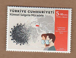 AC - TURKEY STAMP - COMBATING THE GLOBAL PANDEMIC - COVID 19 MNH 11 MARCH 2022 - Nuovi