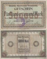 Traunstein Inflationsgeld Sparkassa Traunstein Used (III) 1923 500.000 Mark - 500000 Mark