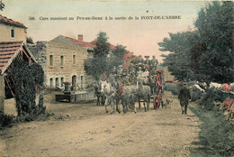 Orcines * Car Montant Au Puy De Dôme à La Sortie Du Font De L'arbre * Diligence Malle Poste Courrier - Autres & Non Classés