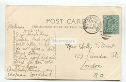 1904 Bishop's Waltham Duplex Postmark No. 85 On Vintage Postcard - Postmark Collection