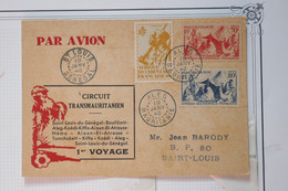 K15 MAURITANIE BELLE CARTE 1946 IER VOYAGE  ALEG POUR SAINT LOUIS  SENEGAL+ AFFRANCH. PLAISANT - Lettres & Documents