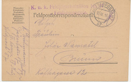 ÖSTERREICH 1916, K2 „K.u.K. FELDPOSTAMT / 57“ Und Violetter L2 „K.u.K. Feldjägerbataillon Nr. 17 / Feldkompagnie.“ - Lettres & Documents