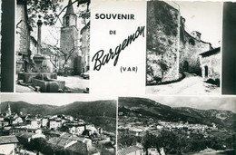 83 - Bargemon : Vues Générales, La Place Chauvier Et Les Remparts - Bargemon