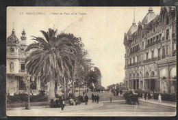 MONTECARLO - HOTEL DE PARIS - ANIMATA - ED. DES ARTS PHOTOMECANIQUE - FORMATO PICCOLO - ORIGINALE NON VIAGGIATA - Alberghi