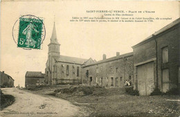 St Pierre Sur Vence * Route Et La Place De L'église Du Village - Other & Unclassified