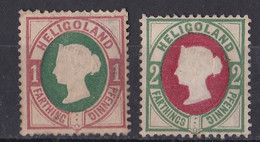 Helgoland 1875 - Mi.Nr. 11 + 12 - Ungebraucht Ohne Gummi Unused (*) - Geprüft - Helgoland