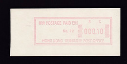 CHINA CINE CINA HONG KONG POSTAGE PAID METER STAMP 0.0010 YUAN - Other & Unclassified