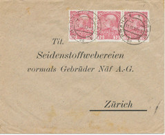 ÖSTERREICH 1913, Kaiser Franz Joseph 60jähriges Regierungsjubiläum 10 H (4) Extrem Seltene MeF Auf Kab.-Brief Mit K2 - Lettres & Documents
