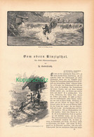 A102 025 Kinzigtal Wolfach Schwarzwald Flößerei Artikel Mit 10 Bildern Von 1887 !! - Oude Boeken