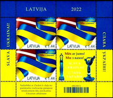 Latvia, Lettland , Lettonia  2022  - Ukraine Solidarity Stamp - Block S/S - MNH - Lettland