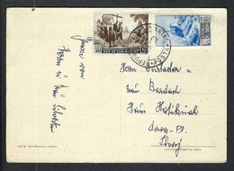 SAINT-MARIN 1952: CP Ill. De Saint Marin Pour Davos-Platz (Suisse), Affr. De 20L - Covers & Documents