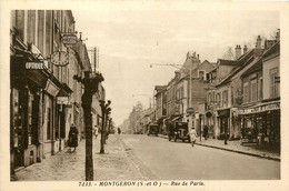 Montgeron * La Rue De Paris * Boulangerie Pâtisserie * Optique * Automobile Voiture Ancienne - Montgeron