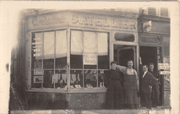 CORDONNERIE- CARTE-PHOTO- CATELLIER- PARIS 17eme A CONTRÔLER- 47 RUE LACROIX ANGLE RUE DAVY - Winkels