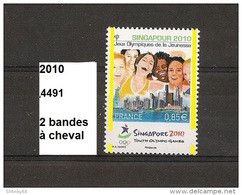 Variété De 2010 Neuf ** Y&T N° 4491 Avec  2 Bandes à Cheval. - Unused Stamps