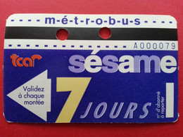 Rouen SPECIMEN Tcar Métrobus - Sésame 7 Jours 1er N°A000079 Essai Test (H0621 - Europe