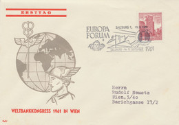 ÖSTERREICH 1961, „SALZBURG 1 EUROPA FORUM SALZBURG 14-17 SEPTEMBER 1961“ SST Auf Kab.-Brief (Weltbank-Kongress, Wien) - Covers & Documents