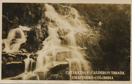 Real Photo Cataratas P. Calderon Tejada Chapinero P. Used Stamp To Rochester USA - Colombie