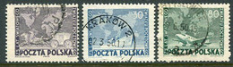 POLAND 1949  UPU 75th Anniversary.used.  Michel 533-35 - Used Stamps