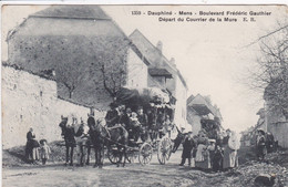 38 MENS Départ Du Courrier De La Mure 1909 , Diligence Avec Voyageurs , Boulevard Frédéric Gauthier - Mens