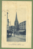 CPA Contour Gaufré - VAL DE MARNE - GENTILLY - L'ÉGLISE - Animation, Commerce - édition Nicolle - Gentilly