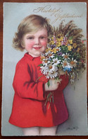 Fritz Baumgarten. Girl With Bunch Of Flowers - Baumgarten, F.