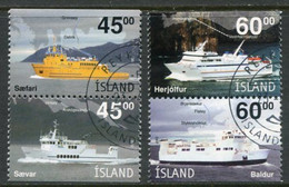 ICELAND  2003 Island Ferries Booklet Pairs Used.  Michel 1034-37 - Gebraucht