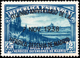 España 0789 ** Defensa De Madrid. 1938 - 1931-50 Nuevos & Fijasellos