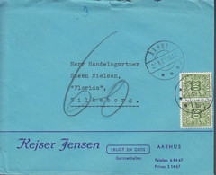 1961. DANMARK. . Postage Due. Porto. Pair 30 Øre On Cover Cancelled SILKEBORG 22.8.61.  (Michel P36) - JF518173 - Postage Due