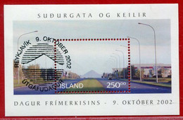 ICELAND  2002 Stamp Day Block Used.  Michel Block 31 - Usati