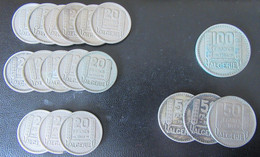 Algérie - Lot De 18 Monnaies 20, 50 Et 100 Francs Turin - 1949 à 1956 - Algerije