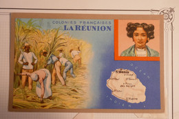 L5 LA REUNION  BELLE CARTE   1930  PRESENTATION DE L ILE DE BOURBON+A VOIR INTERESSANT - Réunion