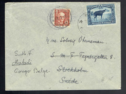 COB 178A / Lsc Boma 5-2-40 => Stockholm 27-2-40 Réexpédition Par Y/T 255 => Matadi 2-3-40 ( Verso ) - 1923-44: Lettres