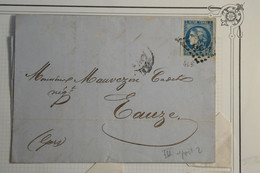 L6 FRANCE BELLE LETTRE 1871   BORDEAUX  POUR EAUZE +BORDEAUX  N°46  +VOISIN +AFFRANCH. INTERESSANT - 1870 Emisión De Bordeaux