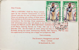 JAMAICA 1964, HARBOUR VIEW CANCEL,PRIVATE  COVER, MECCA PROMOTION, MISS WORLD 1963  MODEL ,EROTIC POSE , - Jamaica (1962-...)