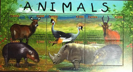Zambia 2001 Animals Birds Sheetlet MNH - Unclassified