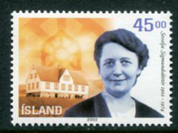 ICELAND  2002 Sesseslja Gudmundsdottir Birth Centenary MNH / **.  Michel 1011 - Unused Stamps