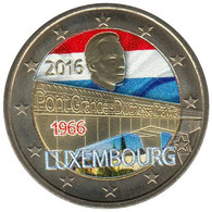 LU20016.2 - LUXEMBOURG - 2 Euros Colorisée Pont Grande-Duchesse Charlotte - 2016 - Lussemburgo