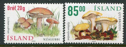 ICELAND  2002 Edible Fungi MNH / **.  Michel 1000-01 - Unused Stamps