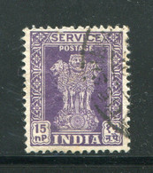 INDE- Service Y&T N°28- Oblitéré - Timbres De Service