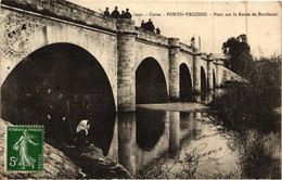 CORSE - PORTO-VECCHIO - Voyageurs Sur Le Pont (Route De BONIFACIO) - Lavandières - 1909 - Bastia