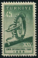 Türkiye 1956 Mi 1482 MNH Symbol Of Izmir Fair | Gear With Flag Ribbon, Emblem Of The Fair - Autres & Non Classés