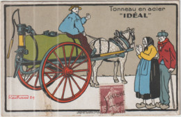 Tonneau En Acier "IDÉAL" - Dessin Par RACHAM - 1924 - Agriculture - Advertising