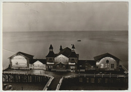 AK SW Ostseebad Sellin (Rügen) 1975, Seebrücke Am Abend, Postalisch Gelaufen, 2 Scans - Sellin