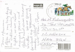 44084. Postal SCHULL (Cork) Eire, Irlanda 1998. Stamp Hipica. Vista Schull, Wesr Cork - Briefe U. Dokumente