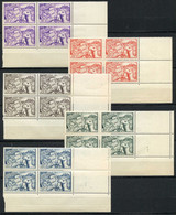 FEZZAN - N° 38 à 42 BLOC De 4 ⭐⭐ 5 Valeurs Coin De Feuille NEUF Luxe - MNH ⭐⭐ > Cote 54.00 € - Militaire Et Chameau - Unused Stamps