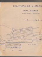 Vieux Papiers - Plan - Chantiers De L'Atlantique Saint Nazaire échelle 1/4000e - Février 1962 - Autres Plans