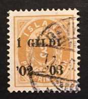 1902 - Islanda - Iceland - 3 Aur  Overprint - Used - A2 - Used Stamps