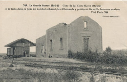 Vaux Marie  Gare Train Destruction Guerre 1914 10000 Morts - Stations - Met Treinen