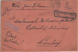 DR-Infla - Berchtesgaden 21.11.23 Freigebühr Bezahlt Eil-Wertbrief N. Nürnberg - Storia Postale