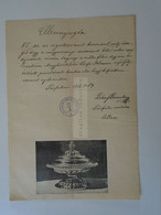 ZA396.13  Ellennyugta-counter-receipt- Sinfalva   Cornești  - Hungary Romania 1903    Létay Domokos  Unitárius Lelkész - Andere & Zonder Classificatie